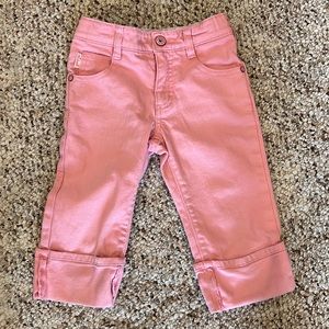 Girls pink capri pants